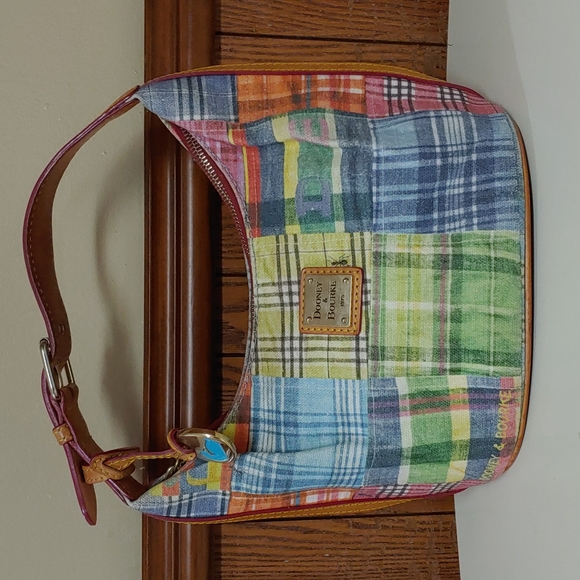Dooney & Bourke Madras Plaid Ant Picnic Small Bucket Hand Bag - Picture 1 of 17